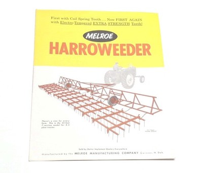 Melroe Manufacturing Co Harrowfeeder Gwinner North Dakota 1970s Tractor Brochure
