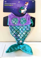 Bootique MERMAID kitten Costume XSmall 8.5-12" Neck To Tail Base