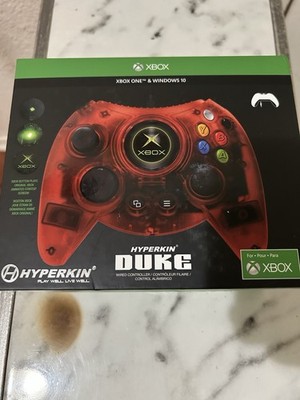 Hyperkin Duke Wired Controller  - Transparent Red - RARE - TESTED - WORKING
