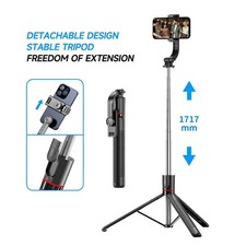 67" Cell Phone Selfie Stick Tripod Extendable Wireless Remote for iPhone/Android