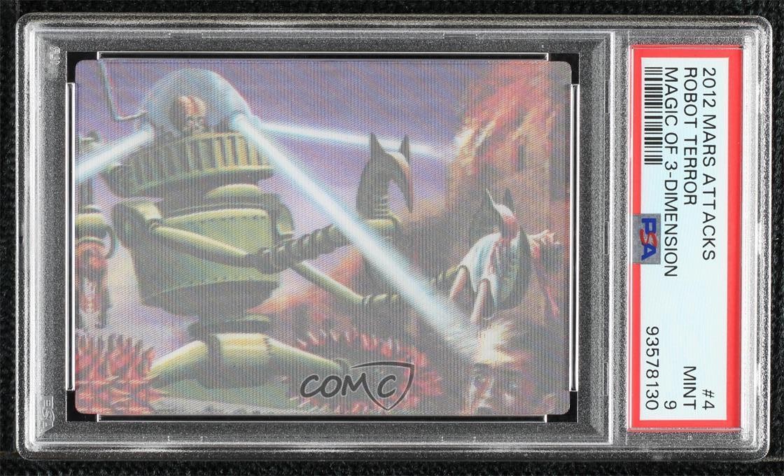 2012 Topps Heritage Mars Attacks! 3-Dimension Mars Attacks #4 PSA 9 MINT 7ov