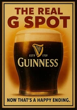 Guinness Beer AD Aluminum Retro Remake Sign Alcohol 12x8in Vintage Mancave 35y1