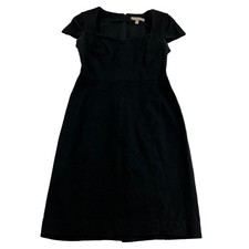 Banana Republic A-Line Dress Women's 4 Black Sweetheart Neck Cap Sleeve