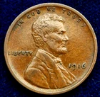 1916 P Lincoln Cent AU+++ Features / See Video/ Coin Shown Is The One