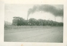 1940s WWII Schofield soldier's  Hawaii Photo Sugar cane train steam engine