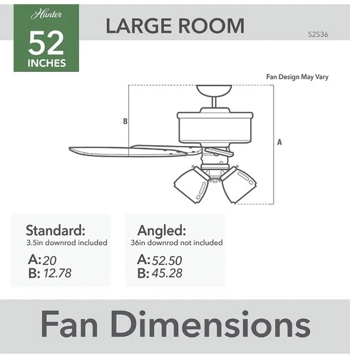 Hunter Fan- Crestfield - Noble Bronze- 5 Blade Ceiling Fan W/Light Kit - Picture 7 of 10