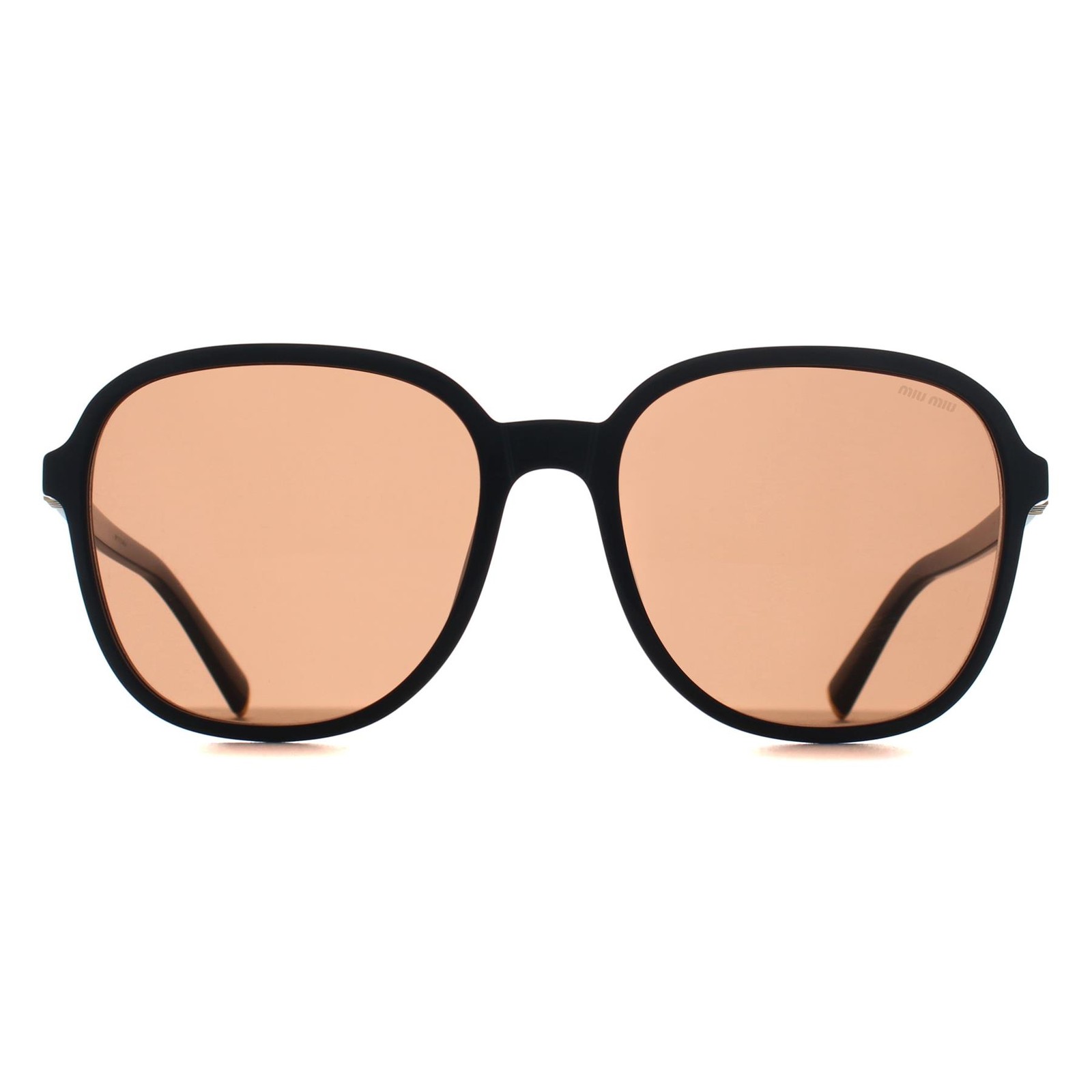 Miu Miu Woman Sunglass MU B01S - Frame color: Black, Lens color: Brown - Image 2