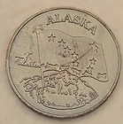 Alaska Mint 1 oz .999 Fine Silver Round Gold Prospector & Alaska State Flag