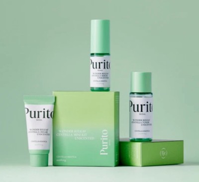 PURITO Seoul Wonder Releaf Centella Mini Kit   Unscented (3-Piece Travel Set)