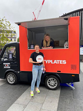 Mobile Catering Food E- Van, Hatch & Interior Counters Red/Black