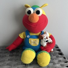 Vintage 1997 Tyco Elmo With Puppy Plush Toy Plays Music Lights Up CLEAN WORKS
