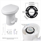 Yescom 20" RV Toilet Gravity Flush Elongated with Bidet Spray Trailer Caravan — photo 2