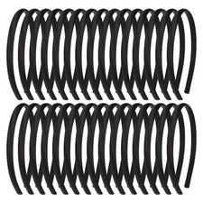 30 Pcs Black Headbands for Girls Skinny DIY Head Bands Hard Thin Headband wit...