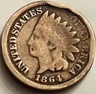 1864 Indian Head Cent Civil War Year Bronze Issue JC2055