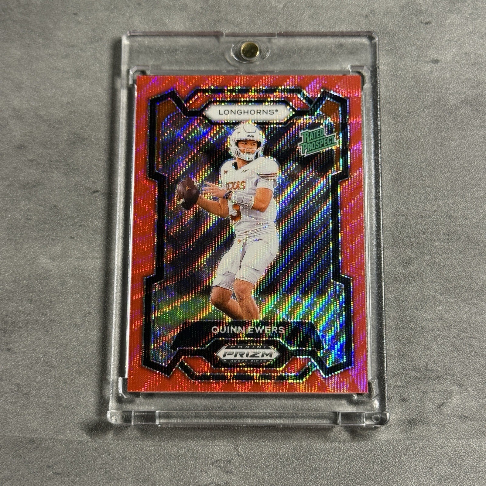 Quinn Ewers 2024 Panini Prizm Draft Picks Rated Prospect Ruby Red Wave #191