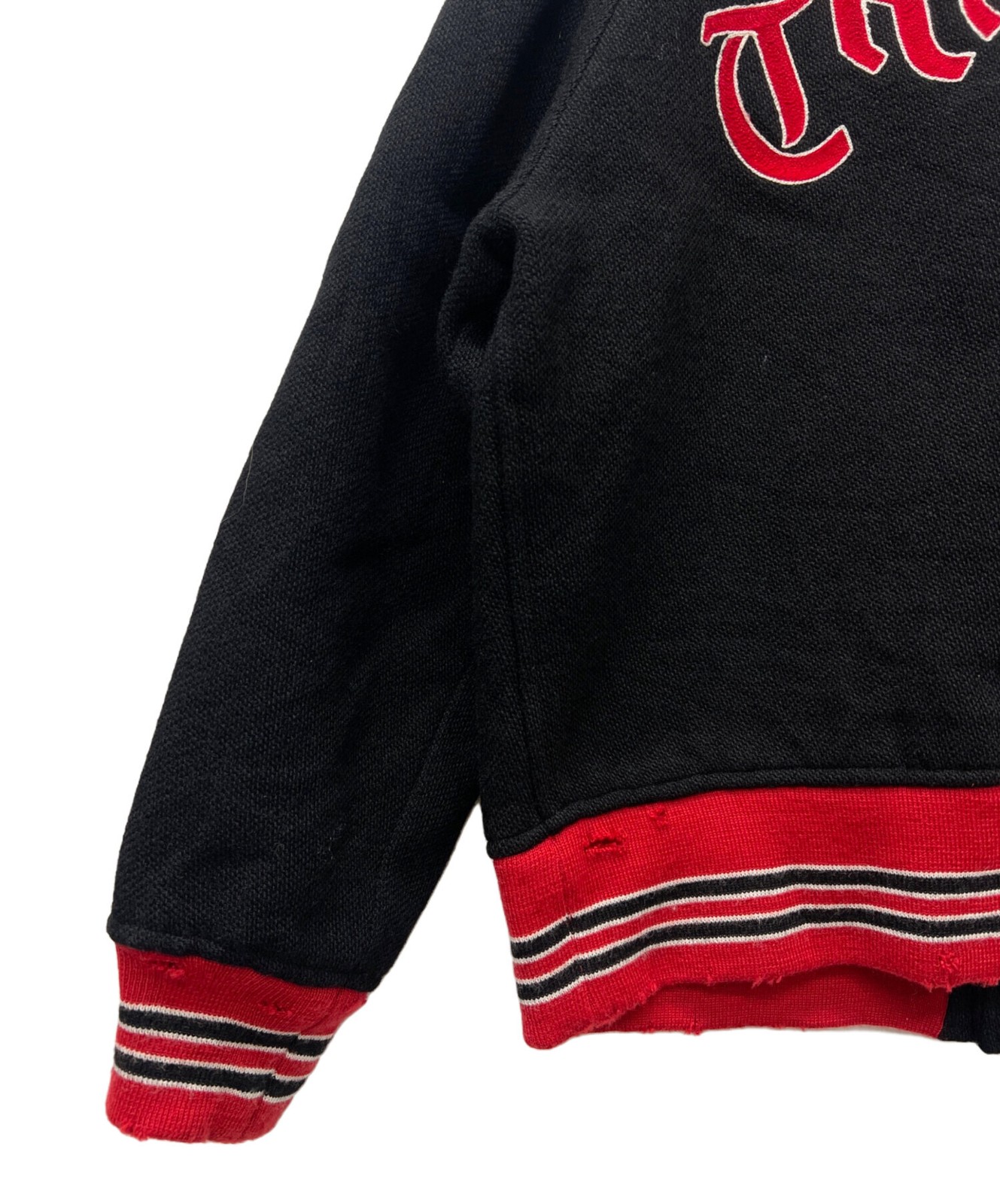 Needles Deconstructed Lettered Jacket Size: M Nav… - image 14