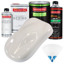 Oxford White LOW VOC Urethane Basecoat Paint Quart Kit & European Clear Coat