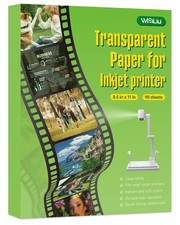 90 Sheets Printable Transparency Sheets for Inkjet Printer   100 Clear Ac