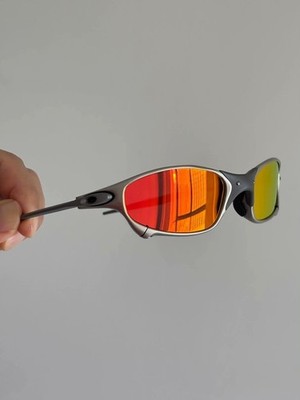 Oakley X-Metal Juliet 1.0 Sunglasses Silver X Gray Frame/Ruby