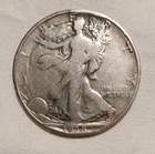 1938 D Walking Liberty Half Dollar Damaged