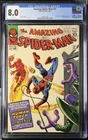 Amazing Spider-Man #21 1965 CGC 8.0 WHITE PAGES Human Torch & Beetle Appearance