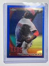 Edison Volquez 2010 Topps Chrome Blue Refractors #107 /199 Cincinnati Reds