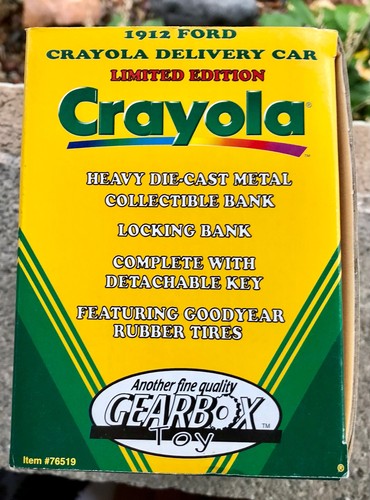 Diecast Goodyear 1998 Gearbox Limited Edition Coin Bank 1912 Ford Crayola Truck - Picture 4 of 5