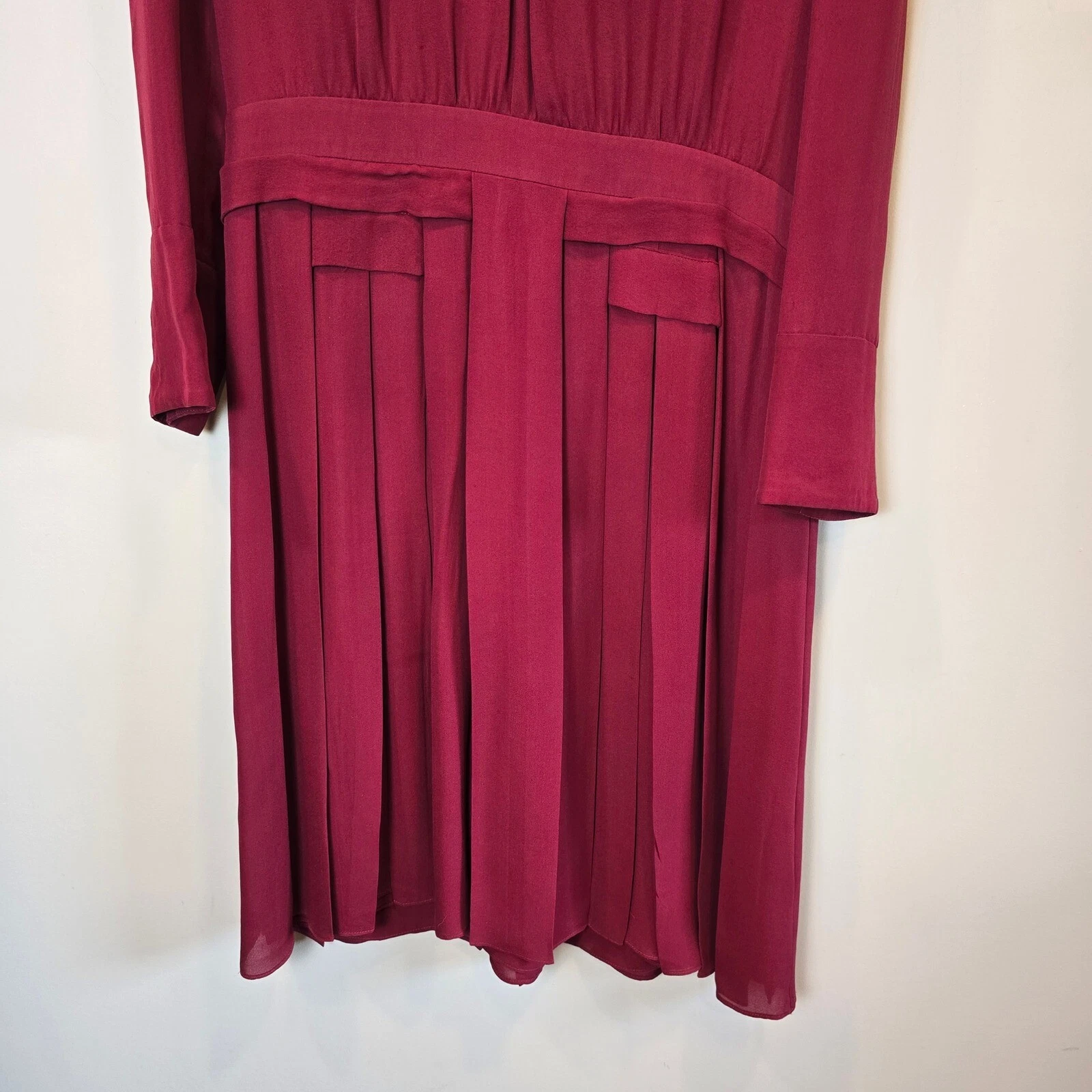 Abito Tory Burch manica lunga seta donna 4 marrone