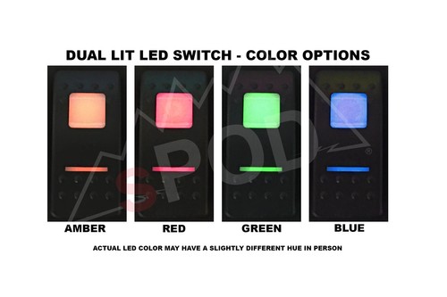 sPOD 873110 SourceLT w Blue LED Switch panel for Jeep JK 2007-2008 - Picture 4 of 7