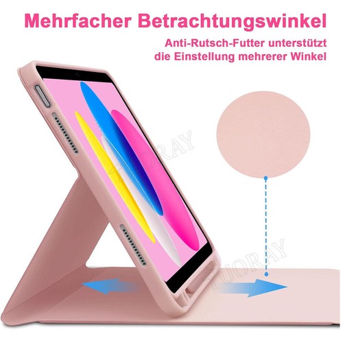 Smart Case For Apple iPad 10th 9th 8th 7th Gen Air 4 5th Cover with Pen Holder - Picture 7 of 30