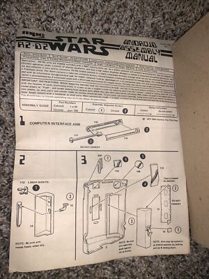 1977 VINTAGE STAR WARS - R2-D2 - MPC MODEL Android Assembly Manual Instructions