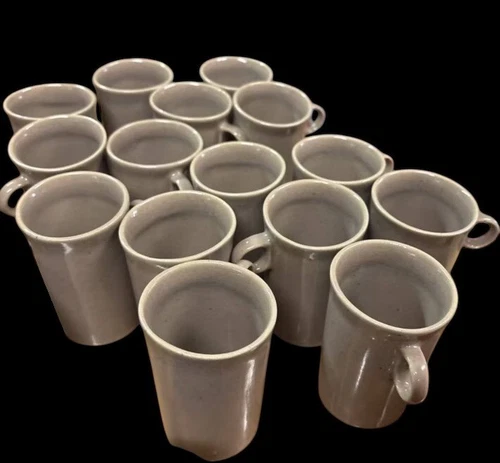 15 Bennington Pottery Espresso Mugs 3.25x2.25 Beige Mauve Colored Mint Rare