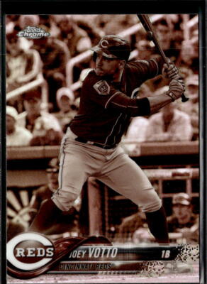 2018 Topps Chrome Sepia Refractor Joey Votto Cincinnati Reds #123 