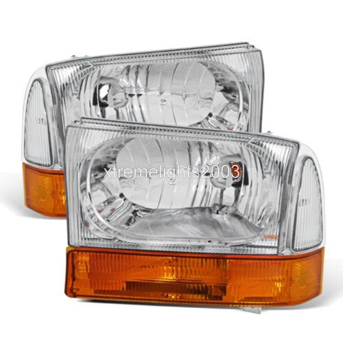 FLEETWOOD DISCOVERY 2003 2004 PAIR CLEAR HEADLIGHTS HEAD AMBER SIGNAL LIGHTS RV