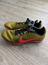 Men's Size 7.5 - Nike Zoom Men Racing Cleats  Spikes Green  Orange AH1020-301