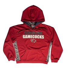 U Of South Carolina Gamecocks Hoodie Garnet Grey College Athletics Size Med READ