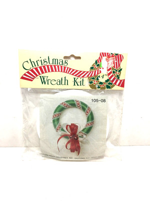 Christmas 4'' Wreath Kit from Rauch item no.105/08 DIY craft decor Vintage NOS