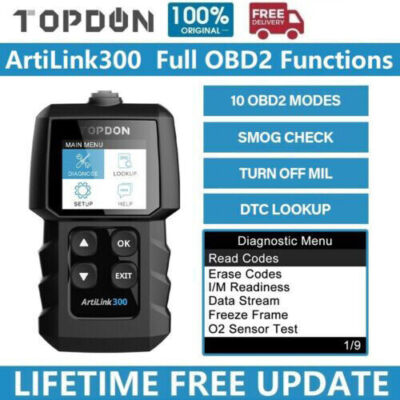  AL300 Profi OBD2 Diagnosegerät Tool Auto KFZ Scanner Fehlerauslesegerät TOPDON