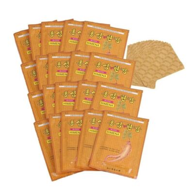 Patchs Antidouleur Au Ginseng Rouge Coréen - 10 Sets (200 Patchs) - Neuf