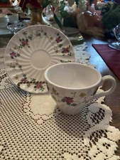 Houston Harvest Gifts # 6013 Cup & Saucer Flower Design