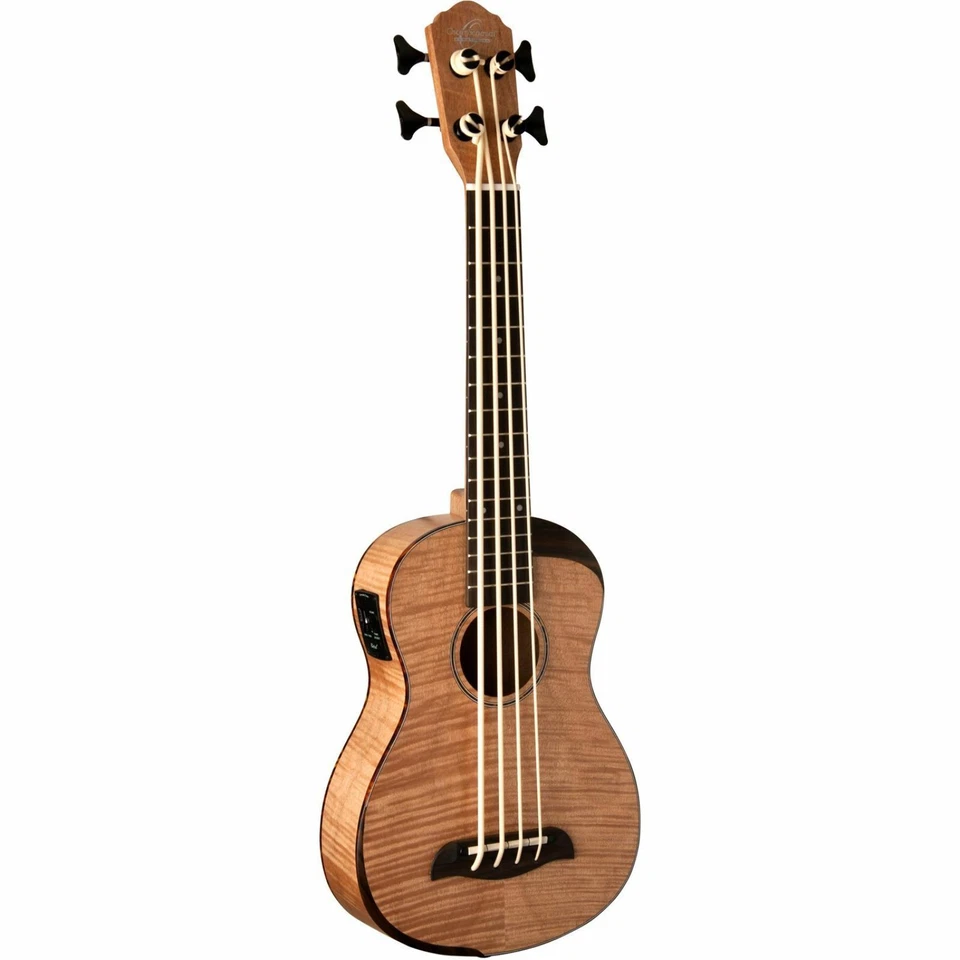 Oscar Schmidt OUB800K Comfort Series Acoustic Electric Bass Ukulele with Gig Bag - Image 2 of 4