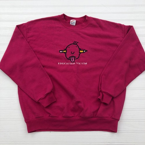 Vintage JERZEES Education Victim Pink 