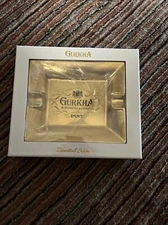 NEW K. HANSOTIA & CO. GURKHA CIGAR Gold  ASHTRAY Limited Edition