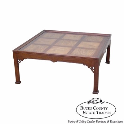 Quality Chippendale Style Mahogany Mixed Wood Square Coffee Table Ebay