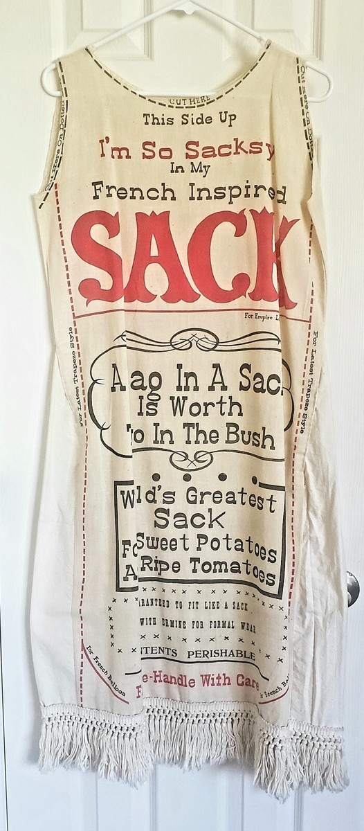 Vintage 1950s 60s Potato Sack Dress