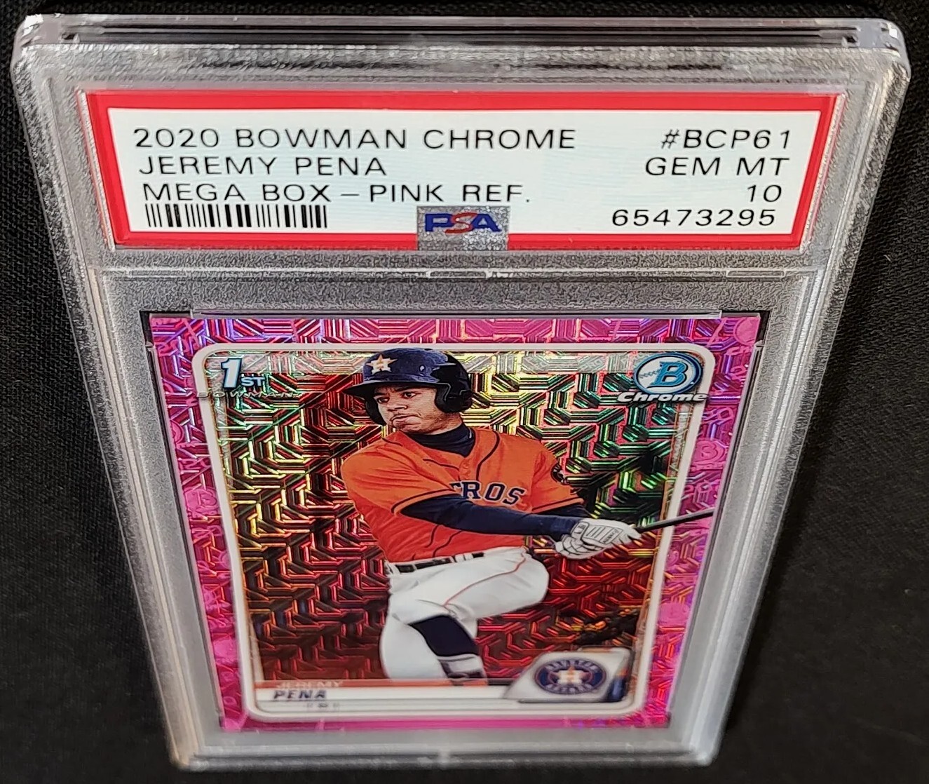 PSA 10 RC /199 JEREMY PENA "1st Bowman" PINK REFRACTOR ROOKIE 2020 Bowman Chrome view 9