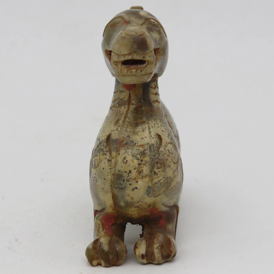 colección cultura oriental china, talla jade BiXie bestia mal-averting D61 Foto 2 de 4