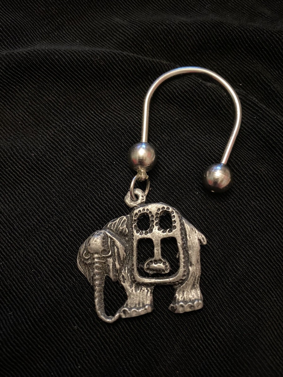 Vintage Elephant Key Ring | eBay