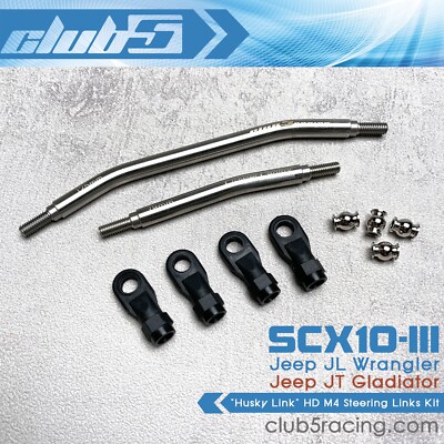 ''Husky Link'' Hi-Clearance Steering Links for SCX10 III JL Wrangler/ JT Gladiator