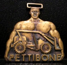 Pettibone Man Trademark Telehandler Forklift Truck Loader Advertising Watch Fob